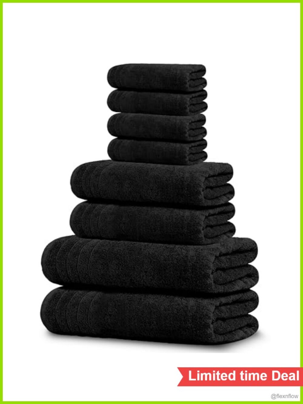 8 Piece Towel Set Super Fine Cotton 2 XL Bath 2 Hand 4 Washcloth